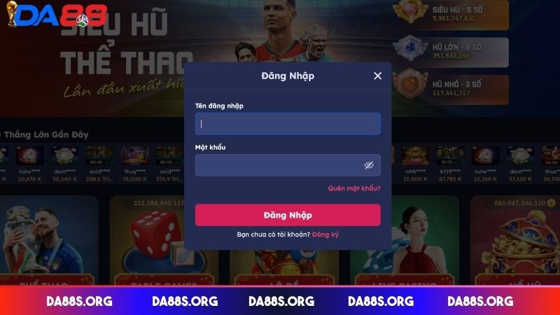 Các bước đăng nhập DA88 dễ dàng, nhanh chóng